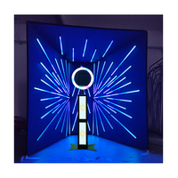 Machine de photomaton iPad noire de luxe avec anneau lumineux LED pour iPad de 10,2, 10,9, 11 et 12,9 pouces, idéale pour la location lors d'événements et mariages