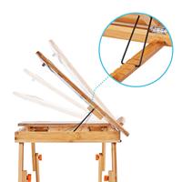 Plateau de lit pliable réglable en bois de bambou, bureau d'ordinateur debout, Table laptop pliable en bambou pour canapé