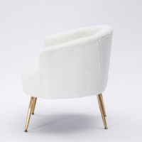 Chaise d'appoint blanche de Style moderne nordique fauteuil rembourré en velours de loisirs de luxe pour meubles de salon de bureau à domicile