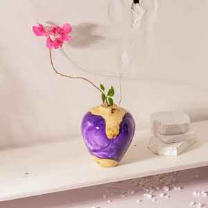 Pots en résine et en bois élégants et fonctionnels pour plantes, adaptés aux succulentes, aux cactus, aux herbes et à la décoration - Product Image 4