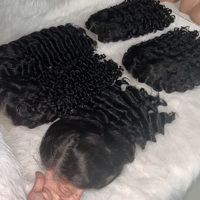 Perruque sans colle à ondulations profondes et lisses, avec fermeture HD, perruque bouclée birmane à dentelle frontale HD, perruque en cheveux humains bruts cambodgiens