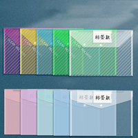 Bouton pression en plastique transparent dossier poche sac en papier A4 taille horizontale Document enveloppe en gros