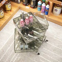 Table de chevet polyvalente en plastique acrylique transparent pour chambre à coucher
