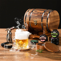 Coffrets cadeaux de fumeur de whisky haut de gamme avec 6 moules en bois et en glace pour cadeau masculin, fête des pères, anniversaire