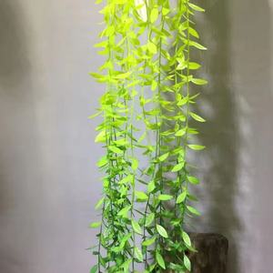 Flores Artificiales de <span class=keywords><strong>Sauce</strong></span> <span class=keywords><strong>Llorón</strong></span>, Hojas Verdes de Plástico para Manualidades, Guirnalda Colgante para Decoraciones de Bodas y Año Nuevo Chino - Product Image 4
