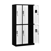 Casier de rangement pour vêtements de travail, casier en acier pour l'école, armoire à 6 portes en acier