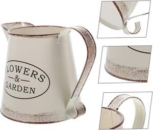 Arrosoir <span class=keywords><strong>d</strong></span>écoratif Arrangement floral Récipient Pot de fleur en métal vintage Farmhouse Home Office Desktop decor - Product Image 4
