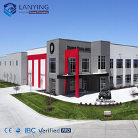 Edificio Prefabricado de Acero de Tres Pisos SYLY para Oficinas y Escuelas con Tratamiento de Superficie Galvanizado en Caliente y 1 Año de Garantía