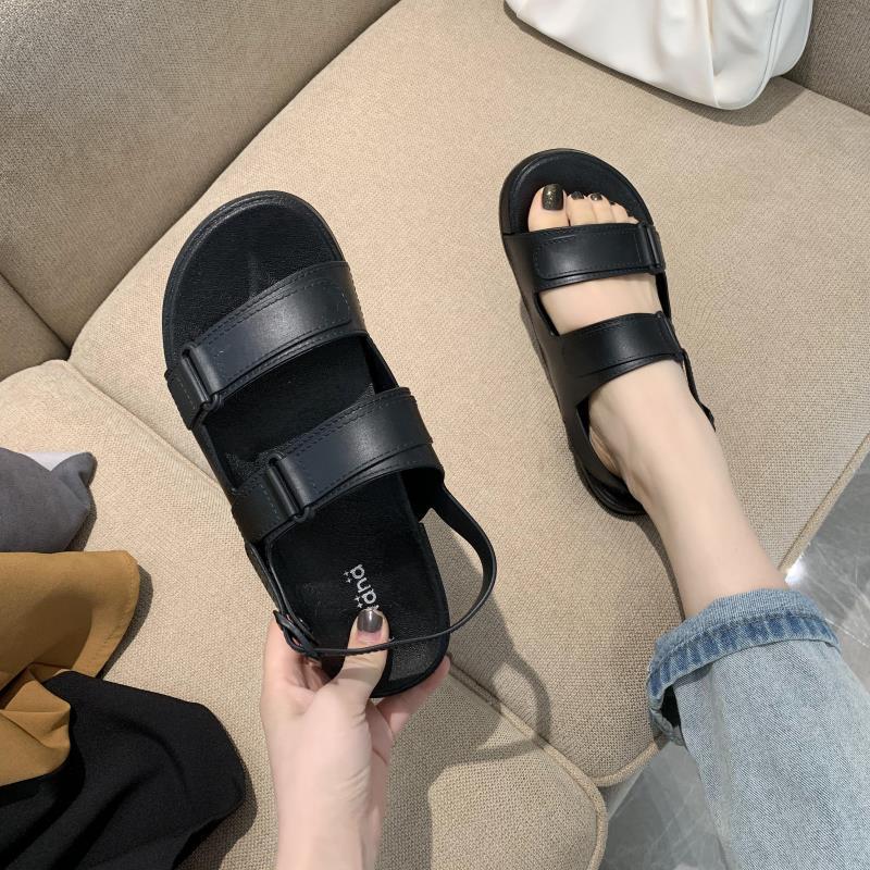 Korean Casual PVC Sandals for Women Summer 2022 Fashion Flat Sandals Shoes