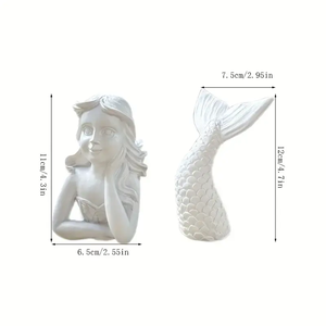 Figurine de sirène nautique artisanale en polyrésine personnalisée, sculpture artistique sur le thème de l'anime, décoration d'intérieur, <span class=keywords><strong>globe</strong></span> à neige peint, <span class=keywords><strong>animal</strong></span> - Product Image 6