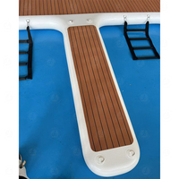 Quai de jet-ski en forme de E double rampe de ponton personnalisée quai marin gonflable pour plages côtières marinas amateurs de sports nautiques