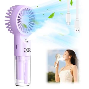 0728 Usb Rechargeable <b>Spray</b> Misting Fan 3 in 1 Handheld Cooling with Water <b>Bottle</b> <b>Mini</b> Fans Portable - Product Image 4