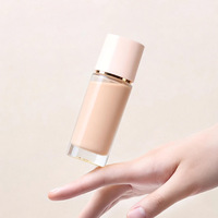 Botol Lotion Kaca Silinder Kosong 15ml 30ml dengan Pompa, Sablon, dan Lapisan Frosted untuk Wadah Kosmetik Perawatan Kulit, Grosir Guangzhou