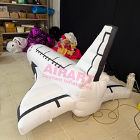 Avion gonflable de 3 m sur mesure pour exposition, aménagement de scène événementielle, affichage en centre commercial – Avions gonflables blancs