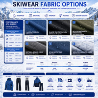 Chaqueta de esquí impermeable y cortavientos para otoño/invierno con costuras selladas, faldón antinieve desmontable, bolsillo para passe, de secado rápido