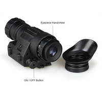 Monokuler Digital Taktis PVS-14 Penglihatan Malam yang Laris Manis dengan Dudukan Dasar 21.2mm dan Dudukan J-Arm untuk Helm