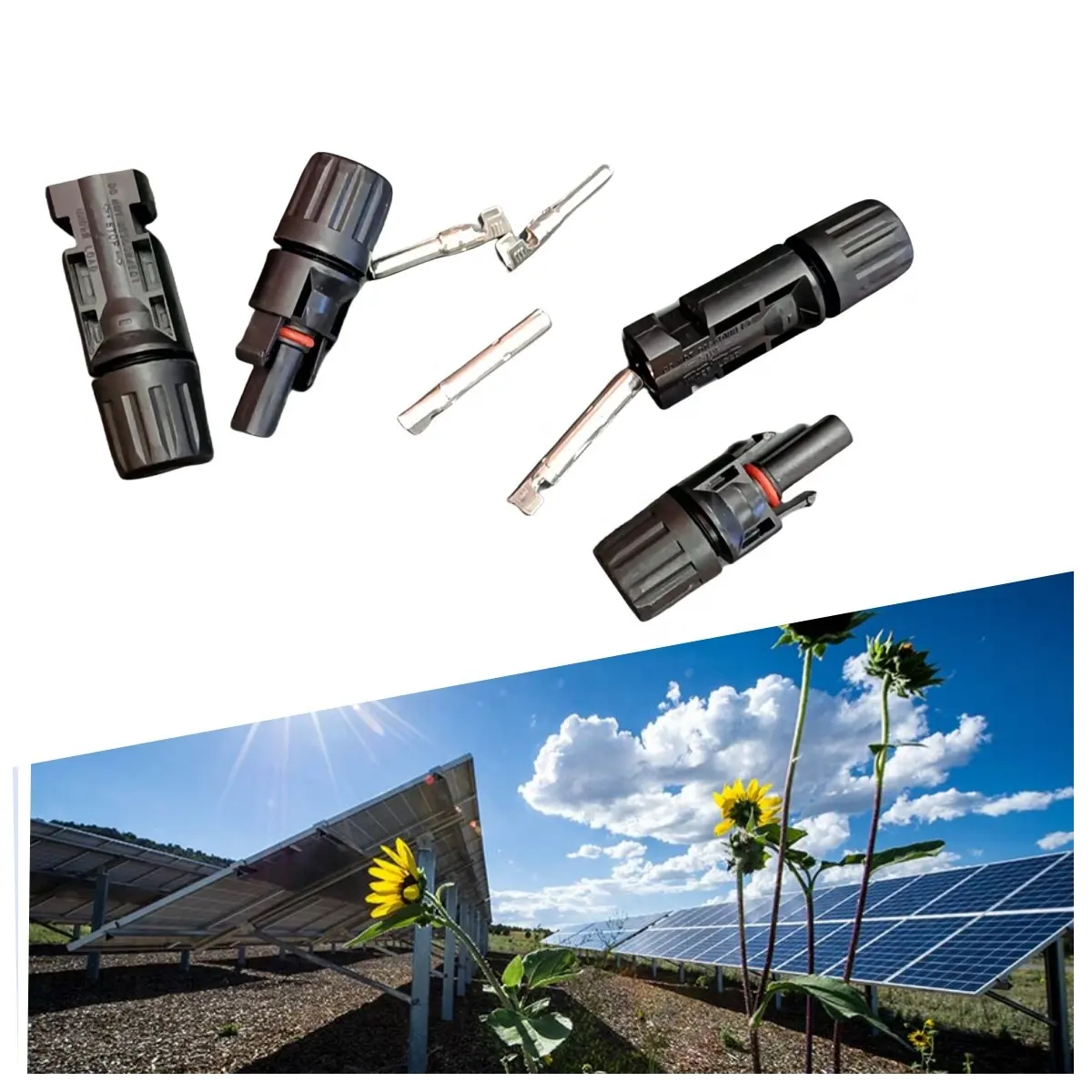 Hersteller MC 4 Solarkabel Draht 2.5 4 6 MM2 Anschluss DC-Strom PV-Solarpanel-Kabelanschluss