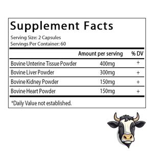 OEM / ODM Beef Organ Supplement for Women - Beef Liver, Kidney, Heart, Supports Women's Overall <b>Energy</b> and Health - Product Image 2
