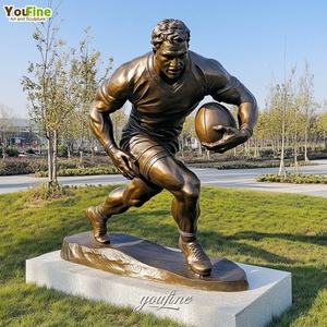 Sân vận động lớn phổ biến ngoài trời chơi bóng bầu dục đồng thể thao người đàn ông điêu khắc - Product Image 3