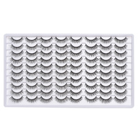 Vente en gros 20 paires de faux cils 3D en soie de vison faits à la main bande complète Volume dramatique Faux cils Vente en gros 20 paires de cils à bande complète