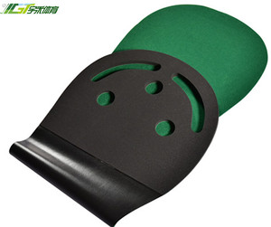 Set di 3 Tappetini da Golf a Forma di Rene YGT 3x9 in Tessuto Non Tessuto con Supporto per Palline per Allenamento di Putting su Moquette - Product Image 1