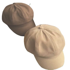 Casquette Gavroche en Daim pour Femme, Béret Octogonal Automne Hiver, Chapeau de <span class=keywords><strong>Peintre</strong></span> Décontracté, Casquette de <span class=keywords><strong>Boulanger</strong></span>, Casquette Bec de Canard, Chapeau d'Extérieur Tendance - Product Image 1