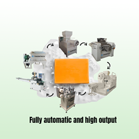 Nouvelle ligne de fabrication automatique haute vitesse 300 kg pour savon en barre, machine de mélange et de fraisage, usine de fabrication, pompe cosmétique