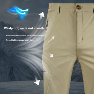 3000ft-דוחה מים, מכנסיים פגז רך גומי מזדמן חם אלסטי מזדמן מעוף פליסה שטוח ללבוש עמיד באמצע ארוג - Product Image 5