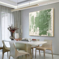 Handgemaltes Ölgemälde auf Leinwand Modernes Quadratisches Gerahmtes Bild für Wohnzimmer Esszimmer Sofa-Hintergrund Luxuriöse Wandkunst