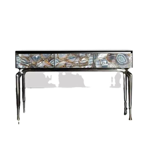 Table en Agate Naturelle Stabilisée Faite à la Main de Luxe Moderne Italienne pour Restaurant et Villa - Product Image 2