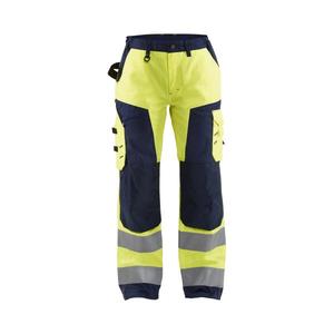 BLAKLADER - 715518113389C38 Pantalón de mujer de alta visibilidad sin bolsillos para uñas Amarillo/Azul marino-EAN 7330509502037 ROPA DE TRABAJO DE LA HI-VIS - Product Image 1