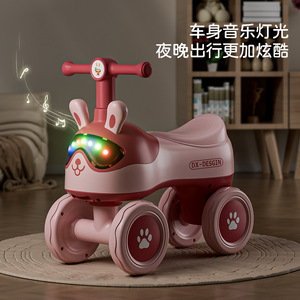 Children's balancing bikes - 1-3-6 year old children's pedal-less scooter, baby walking bike, four-wheel <b>roller</b> coaster for kids - Product Image 6