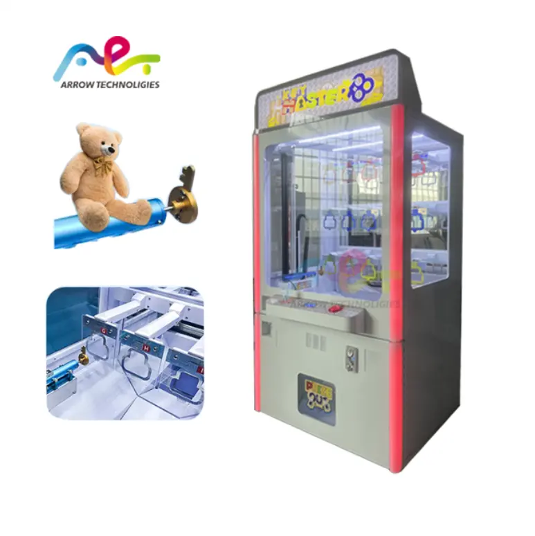 Pasokan pabrik koin dioperasikan hadiah penjual otomatis mainan arcade kunci emas permainan utama