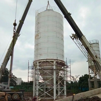 Silo à ciment horizontal en acier au prix d'usine, silo de stockage de béton à cendres volantes, centrale à béton, silo à ciment mobile à vendre