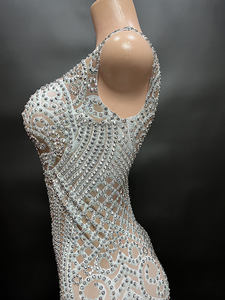 Nocance Novance Set Hadiah <span class=keywords><strong>Valentine</strong></span> 2022 Manik-manik Kristal Gaun Prom Spandeks Gaun Pesta Ulang Tahun Prom Klub Malam - Product Image 5