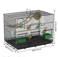 50 # Cage de reproduction en métal de luxe, pliable, portable, empilable, avec plateau coulissant et séparateur, facile à nettoyer, personnalisable OEM, haute qualité, vente en gros