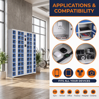 Armoire à Serrure Électronique Intelligente avec Chargement USB, Étanche, Résistante à la Rouille, Structure Assemblée, Stockage Sécurisé pour Téléphones Mobiles - Marque UFUN