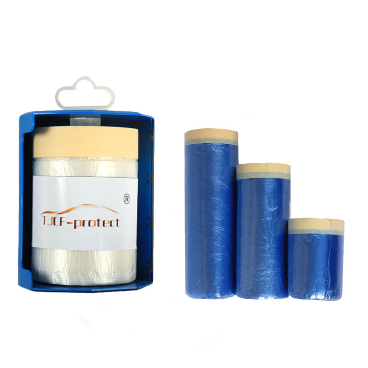Factory Price Self-Adhesive Pre-Taped Washi Kraft Paper Masking Film by Automotive PE Material