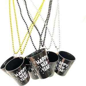 Duoyou Oro Negro Plata Feliz Año Nuevo Collar <span class=keywords><strong>Letras</strong></span> Año Nuevo Collar con diferentes colgantes - Product Image 3