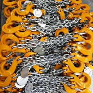 Eslinga de cable de acero ajustable de alta resistencia de calidad superior, directa de fábrica, con <span class=keywords><strong>grilletes</strong></span> de cable de 2/4 patas y gancho para alta temperatura - Product Image 6