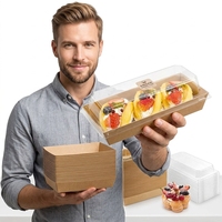 Boîte de papier kraft blanc brun Offre Spéciale boîte-cadeau de nourriture de boulangerie conteneur de Dessert petites boîtes à biscuits en papier kraft avec fenêtre transparente