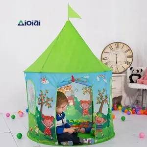 Aioiai ורוד נסיכת אוהל עם שינה תיק ילדה לשחק אוהל סט