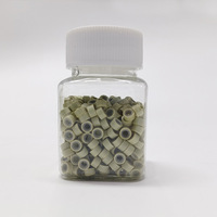 Haar Mikro ringe 5*3MM 500PCS Silikon gefütterte Mikro ringe Links Perlen für Haar verlängerungen Schwarze Mikro ringe