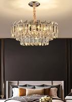 Suspension en cristal nordique pour salon, luminaire LED moderne de luxe pour hôtel, villa, restaurant, suspension en cristal