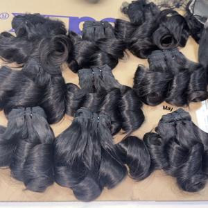 ผมต่อแบบเวฟธรรมชาติจากกัมพูชาและ<span class=keywords><strong>ลาว</strong></span> ของแท้ 100%  จัดเรียงเกล็ดผมอย่างดี  แบบมัดเป็นช่อ - Product Image 1