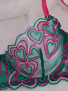 Conjunto de Lencería de Dos Piezas con Transparencias y Bordado Floral, Estilo Europeo, para Mujer - Product Image 5