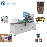 Impresora Digital de vasos de papel, taza de té de la leche, impresora de un solo paso, pedido de lote pequeño, impresora de bolsas de papel de mano