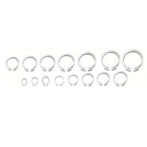 225個M3-M20 304ステンレス鋼外部保持クリップサーチシャフトC型ワッシャースナップ保持リングサークリップアソメントキット - Product Image 2