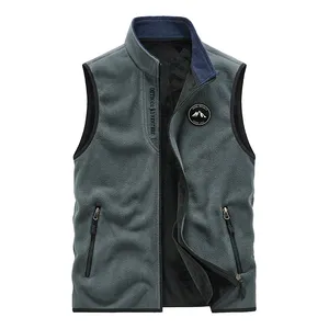 Men's Sherpa Lined Fleece Waistcoat Giles Full Zip Up Jacket Vest Tops Sleeveless Best Quality Men Fleece Vest