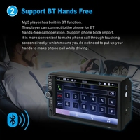 Suministro directo de fábrica 7 pulgadas 2DIN Car Stereo Video DVD Radio Player con BT Mirror Link Control remoto USB